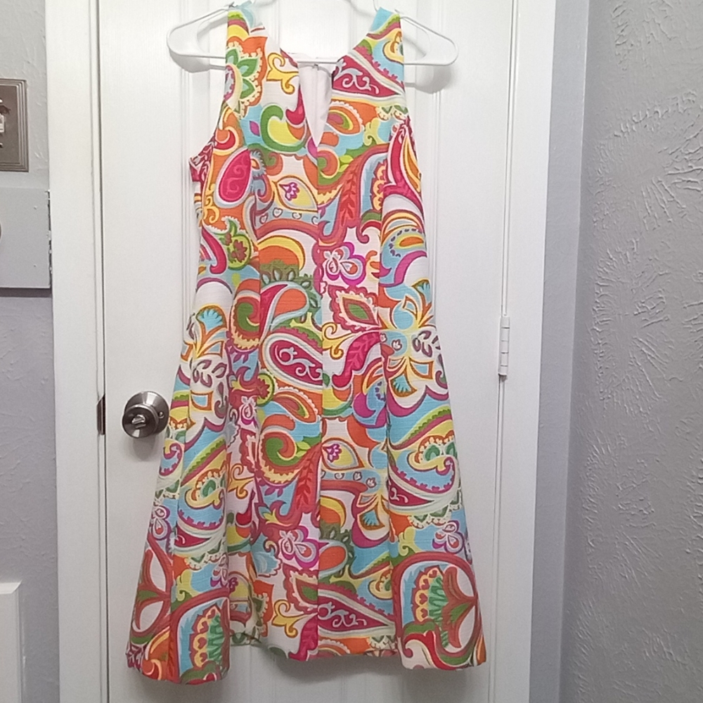 Ronni Nicole watercolor paisley dress